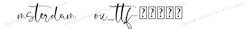 Amsterdam Fou_ttf字体转换